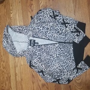 Victoria's Secret Sport Leopard Print zip up hoodie